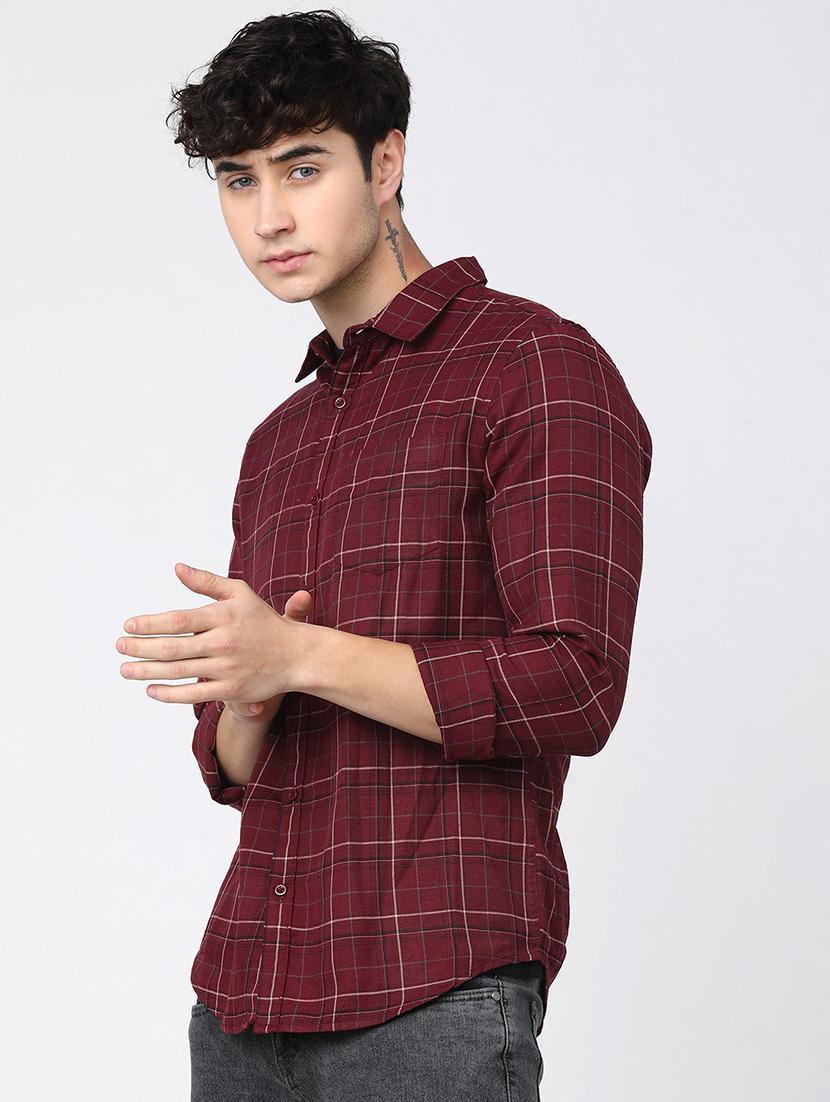 men collared long sleeves casual shirt - 21487660 - Standard Image - 1