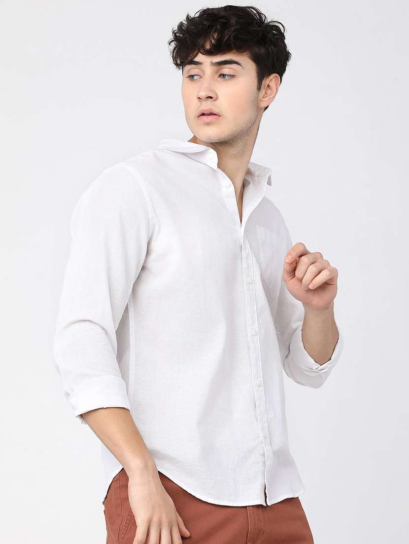 men collared long sleeves casual shirt - 21487666 - Standard Image - 1