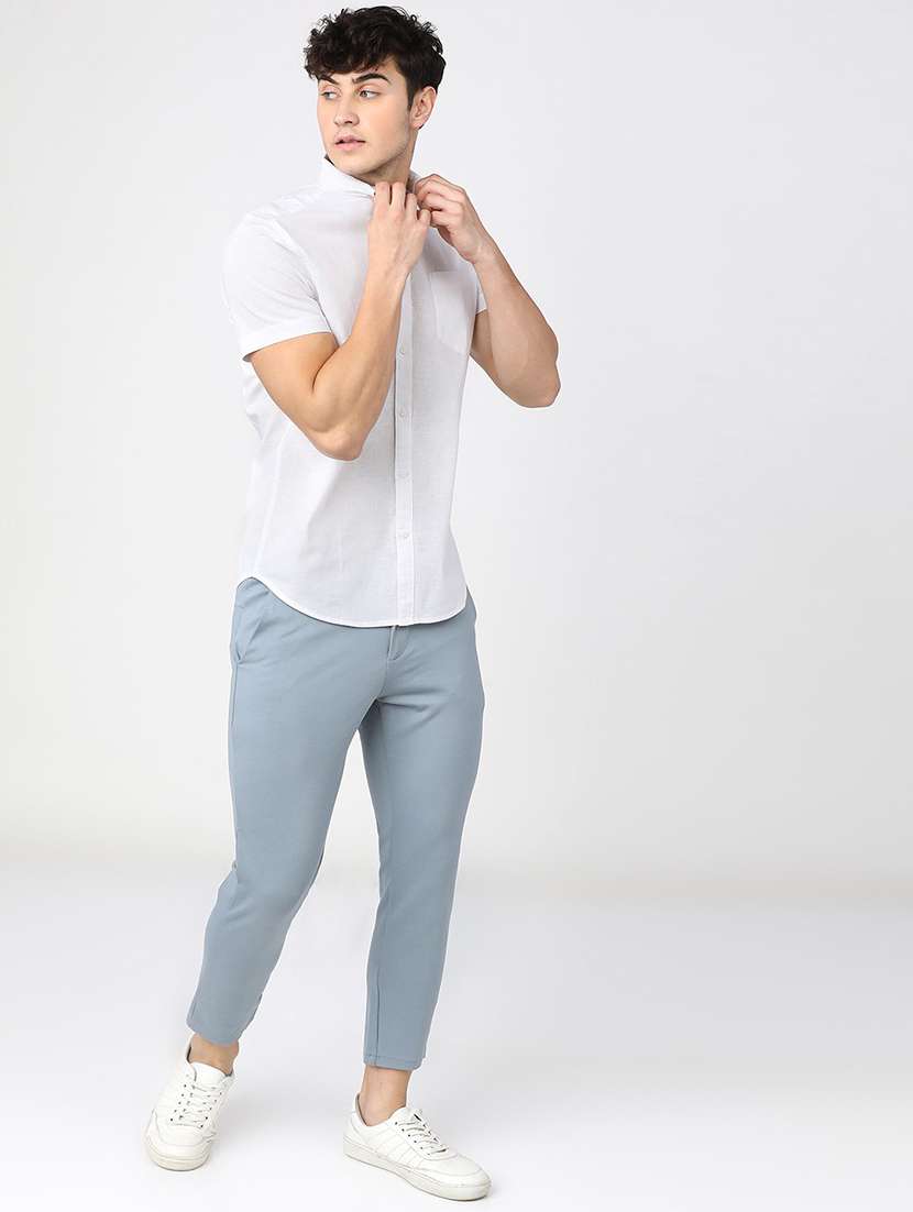 men collared short sleeves casual shirt - 21487672 -  Standard Image - 4