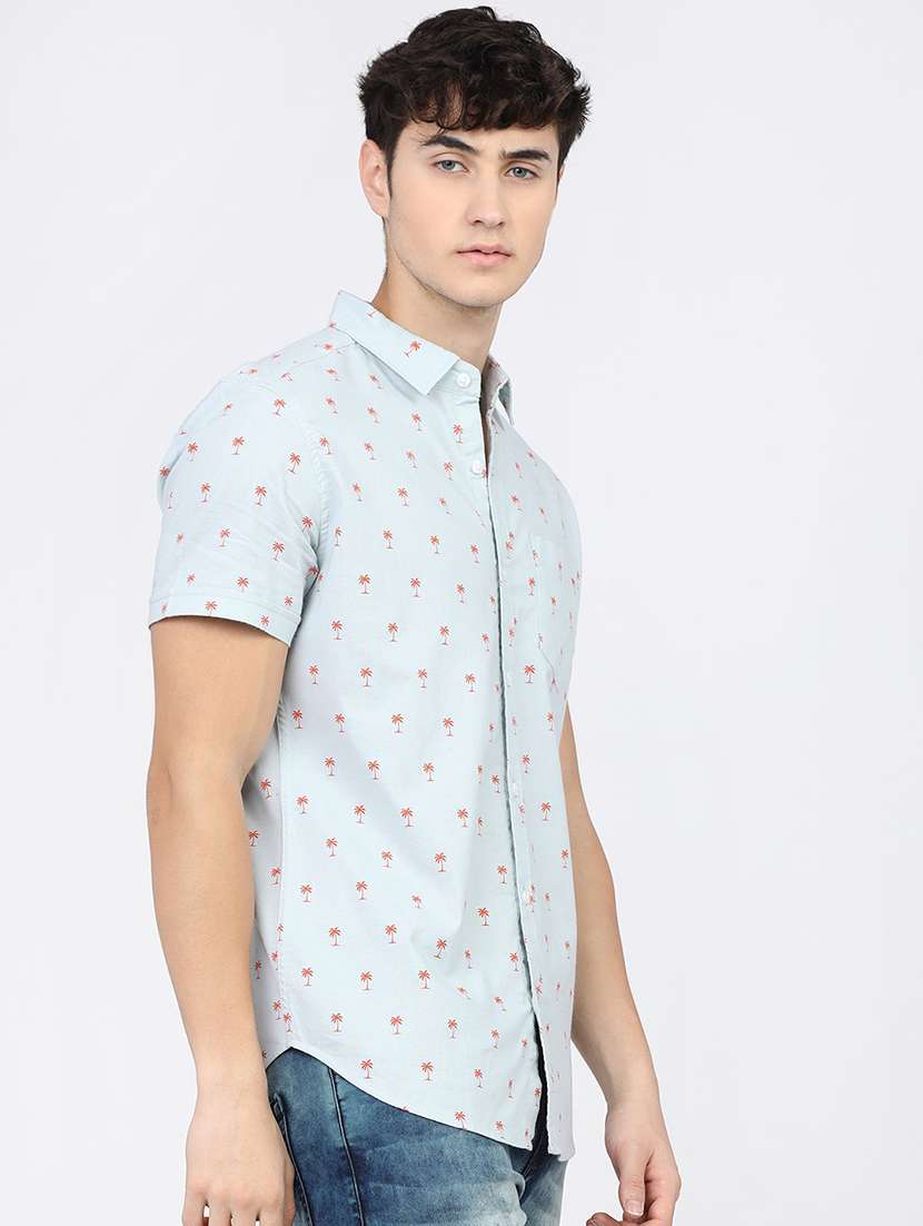 men collared short sleeves casual shirt - 21487678 -  Standard Image - 1