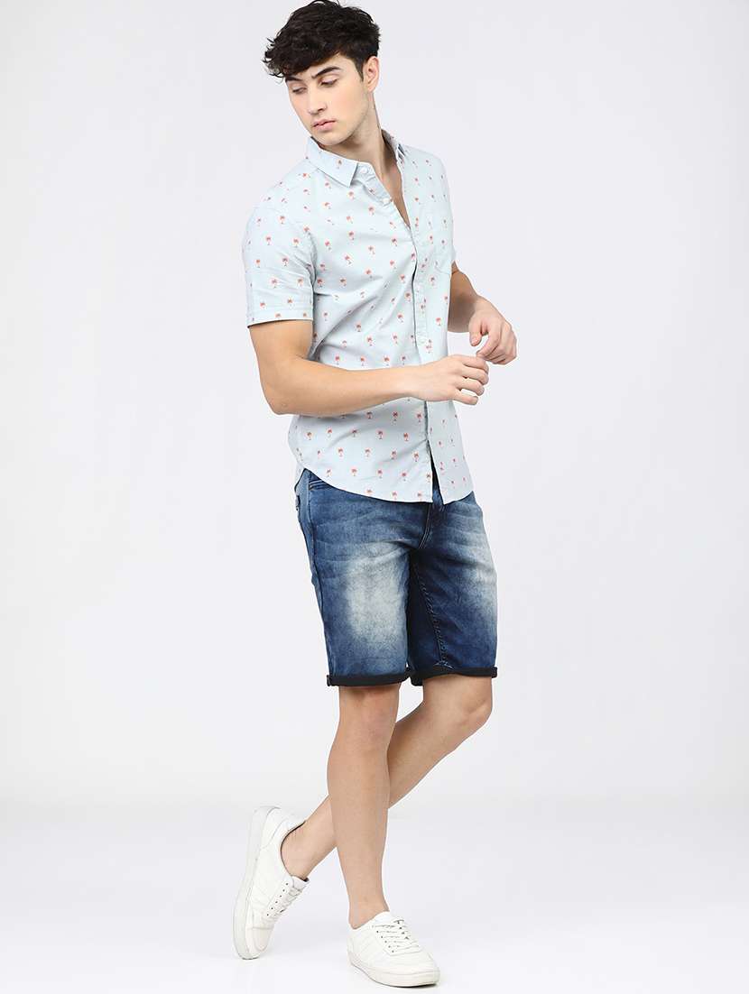 men collared short sleeves casual shirt - 21487678 -  Standard Image - 4