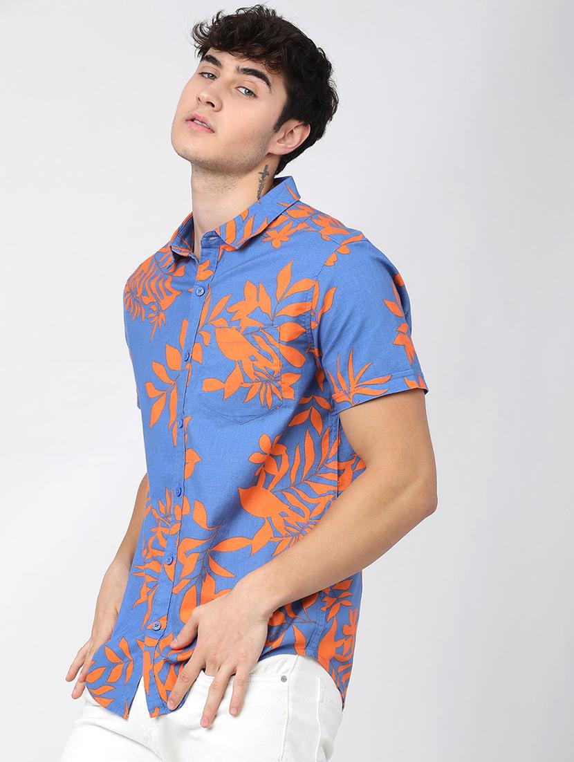 men collared short sleeves casual shirt - 21487680 - Standard Image - 1