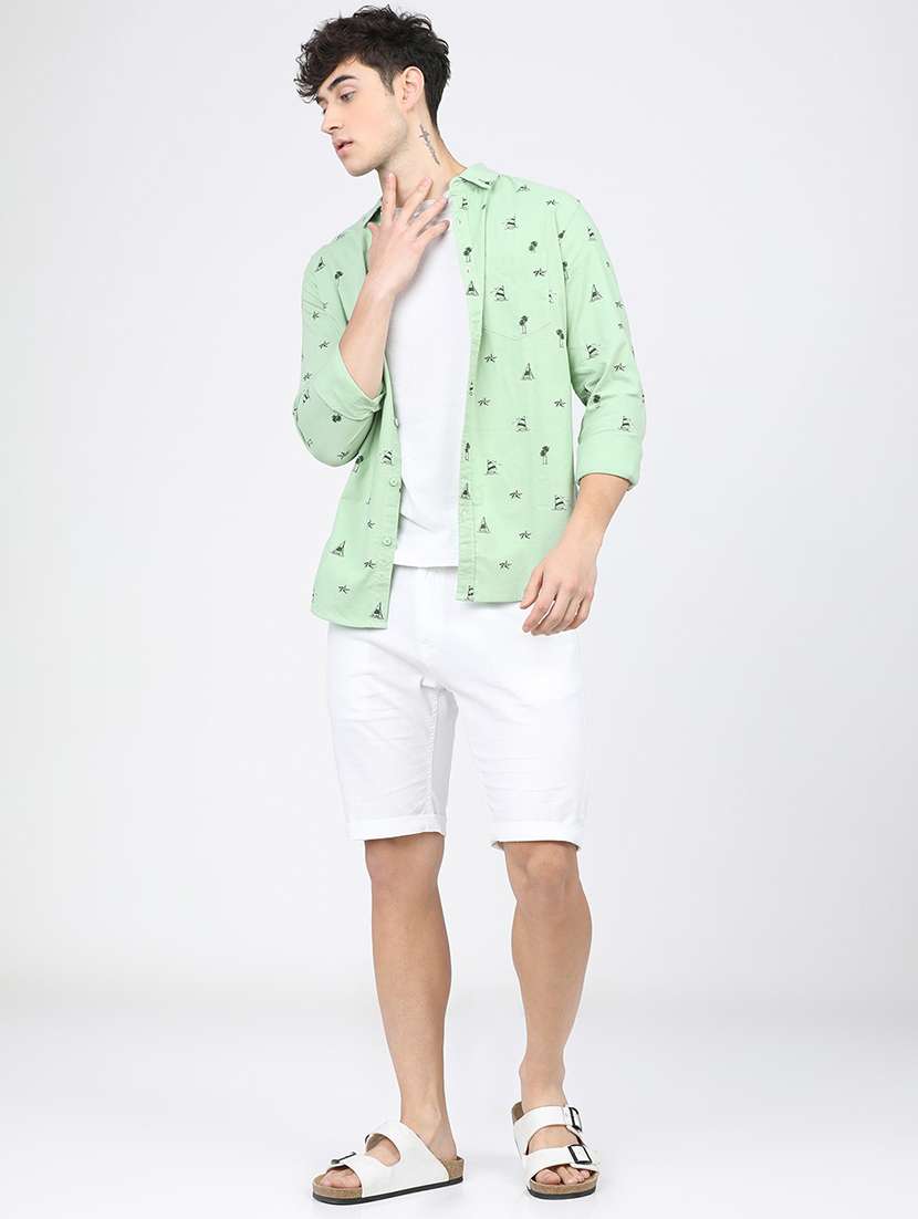 men collared long sleeves casual shirt - 21487691 -  Standard Image - 4