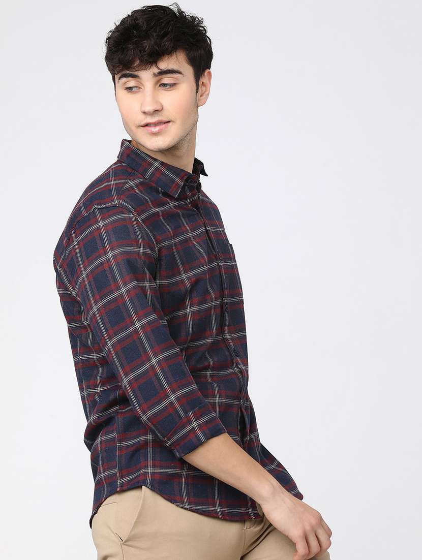 men collared long sleeves casual shirt - 21487723 - Standard Image - 1