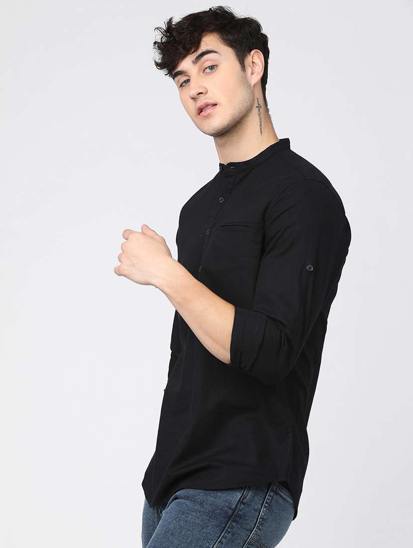 men solid long sleeves casual shirt - 21487733 -  Standard Image - 1