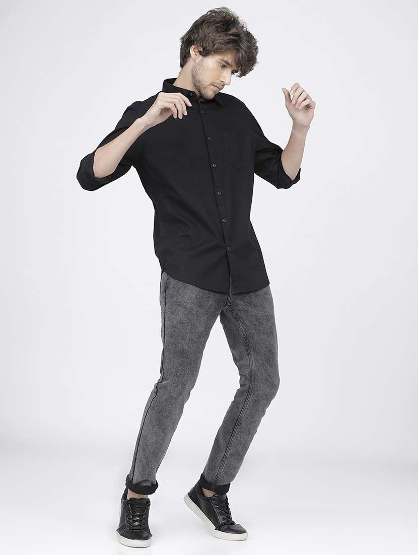 men collared long sleeves casual shirt - 21487745 -  Standard Image - 4