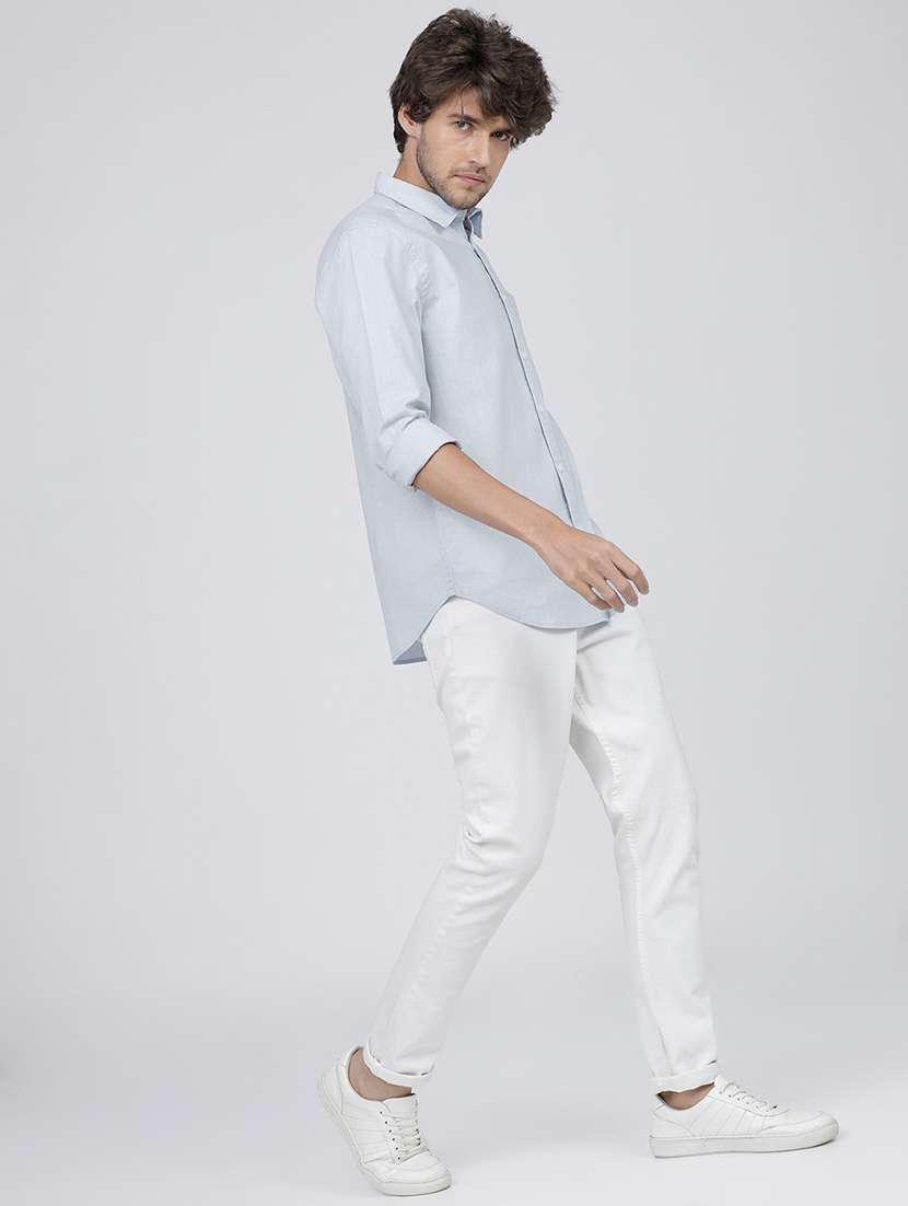 men solids long sleeves casual shirts - 21487746 -  Standard Image - 4