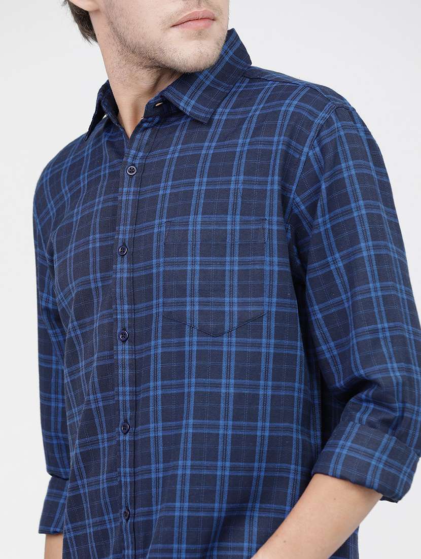 men collared checks casual shirt - 21487755 -  Standard Image - 4
