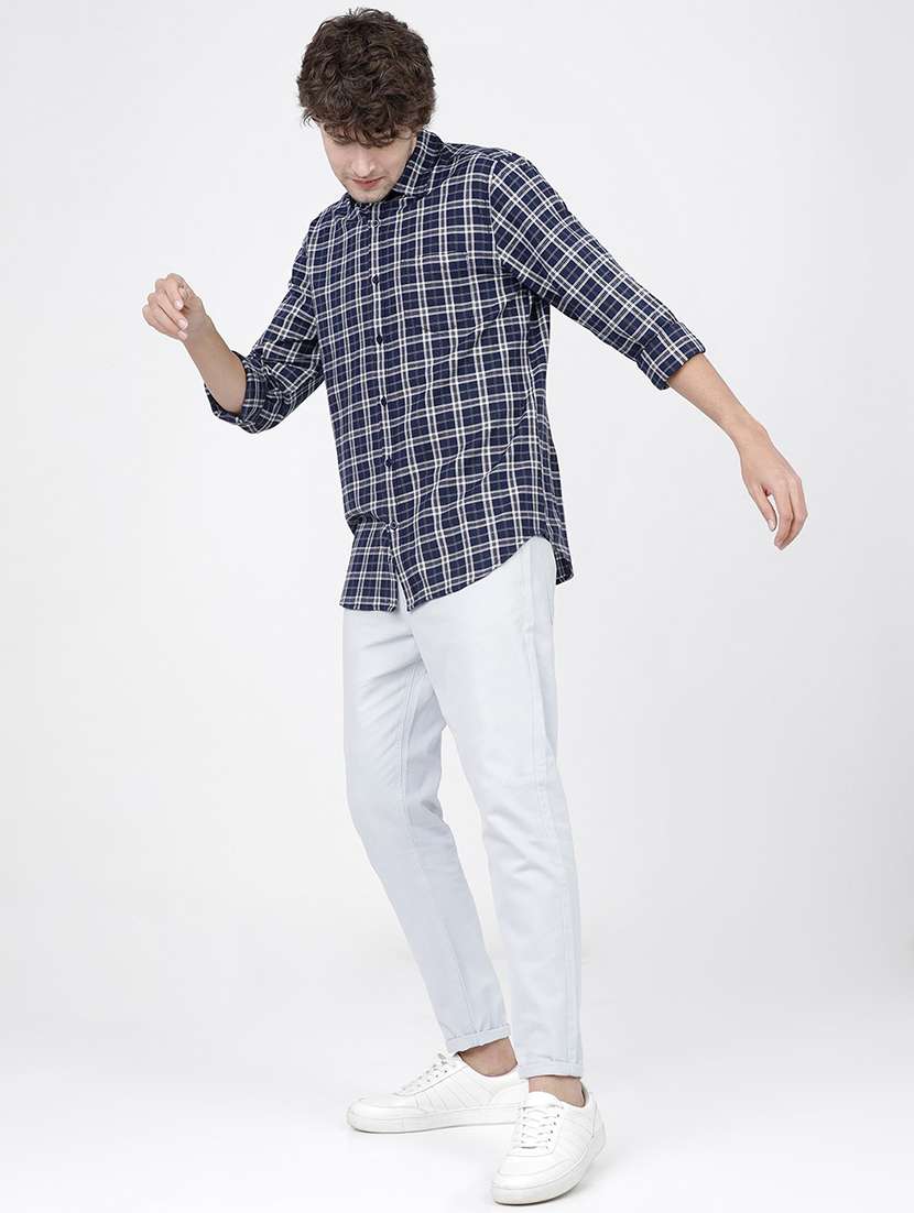 men collared checks casual shirt - 21487756 -  Standard Image - 4