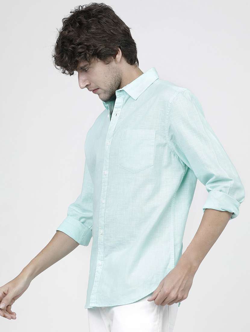 men solid long sleeve casual shirts - 21487767 -  Standard Image - 1
