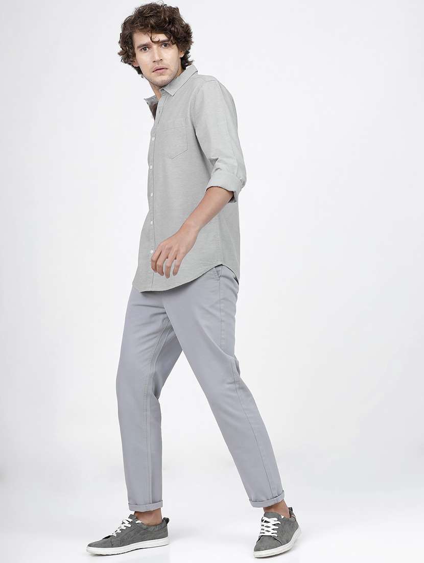 men solid collared casual wear shirt - 21487808 -  Standard Image - 4