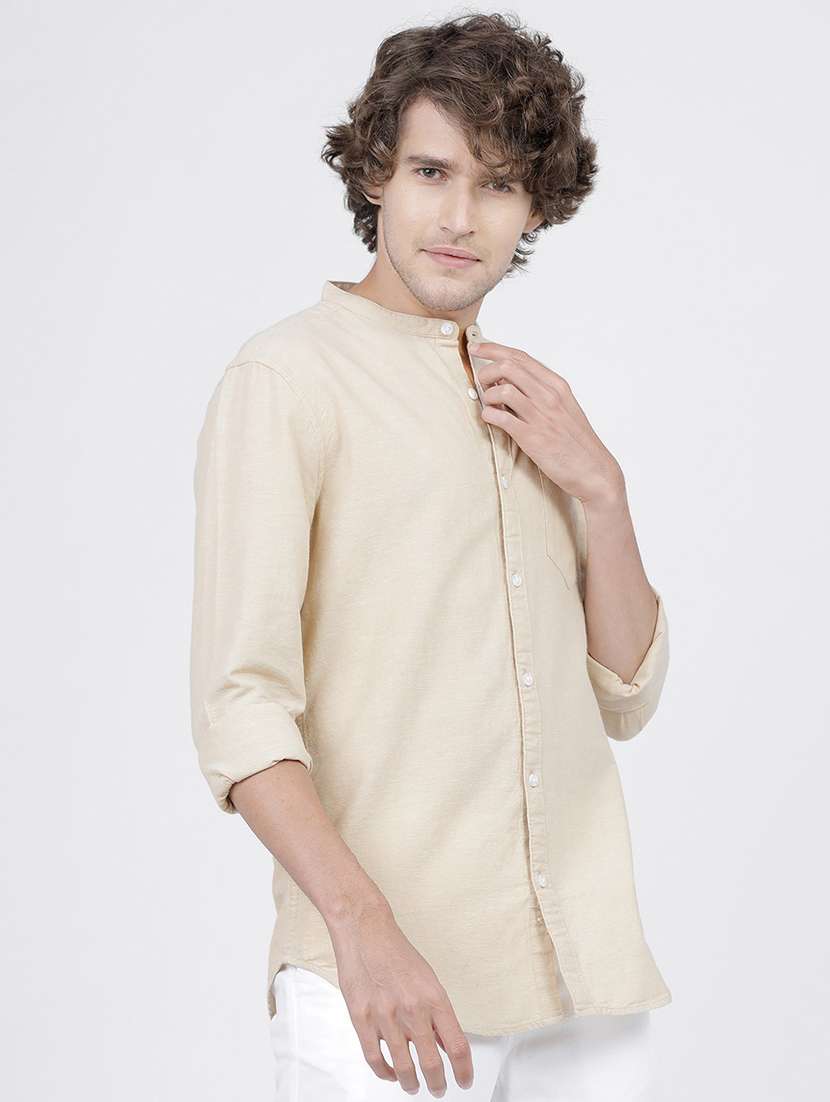 men solid long sleeve casual wear shirt - 21487814 -  Standard Image - 1