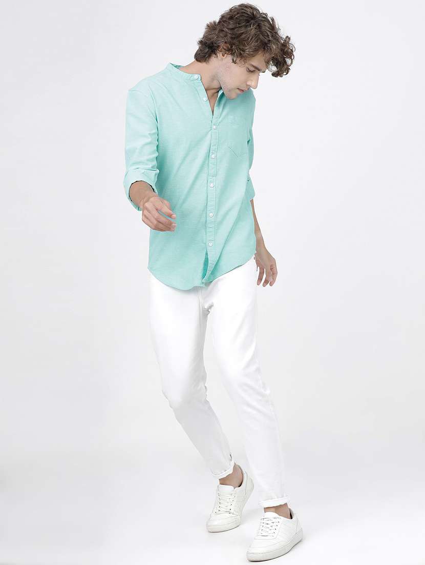 men solid long sleeve casual wear shirt - 21487817 -  Standard Image - 4