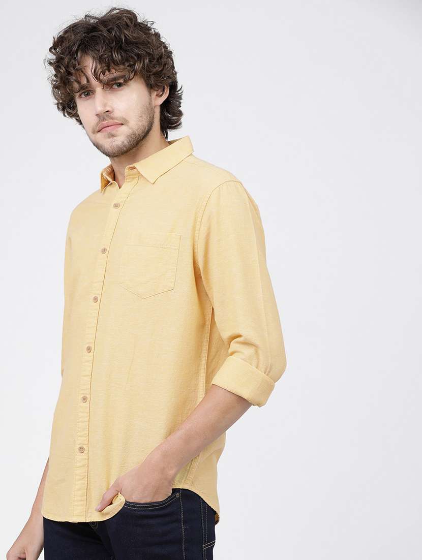 men solid long sleeve casual wear shirt - 21487820 -  Standard Image - 1