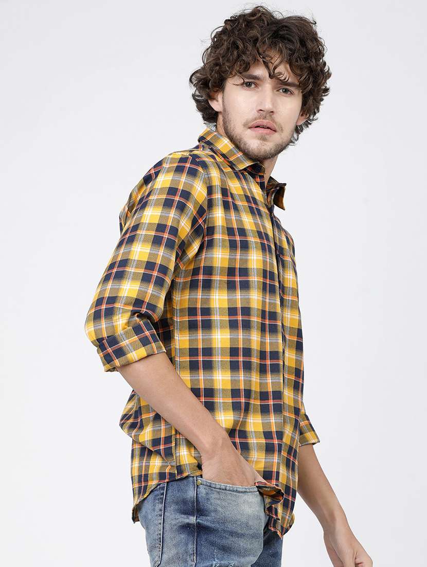 men checkered casual wear shirt - 21487830 - Standard Image - 1