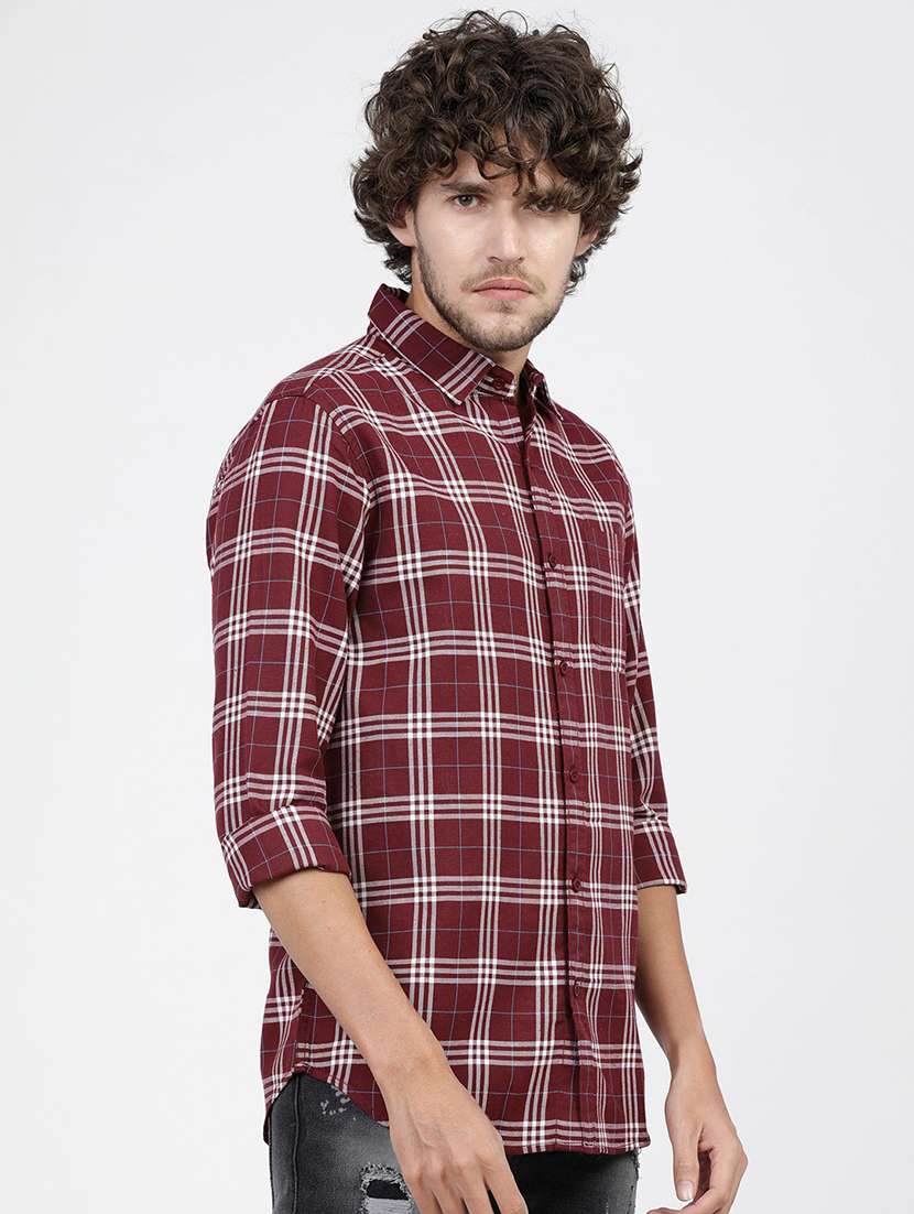 men checkered casual wear shirt - 21487845 -  Standard Image - 1