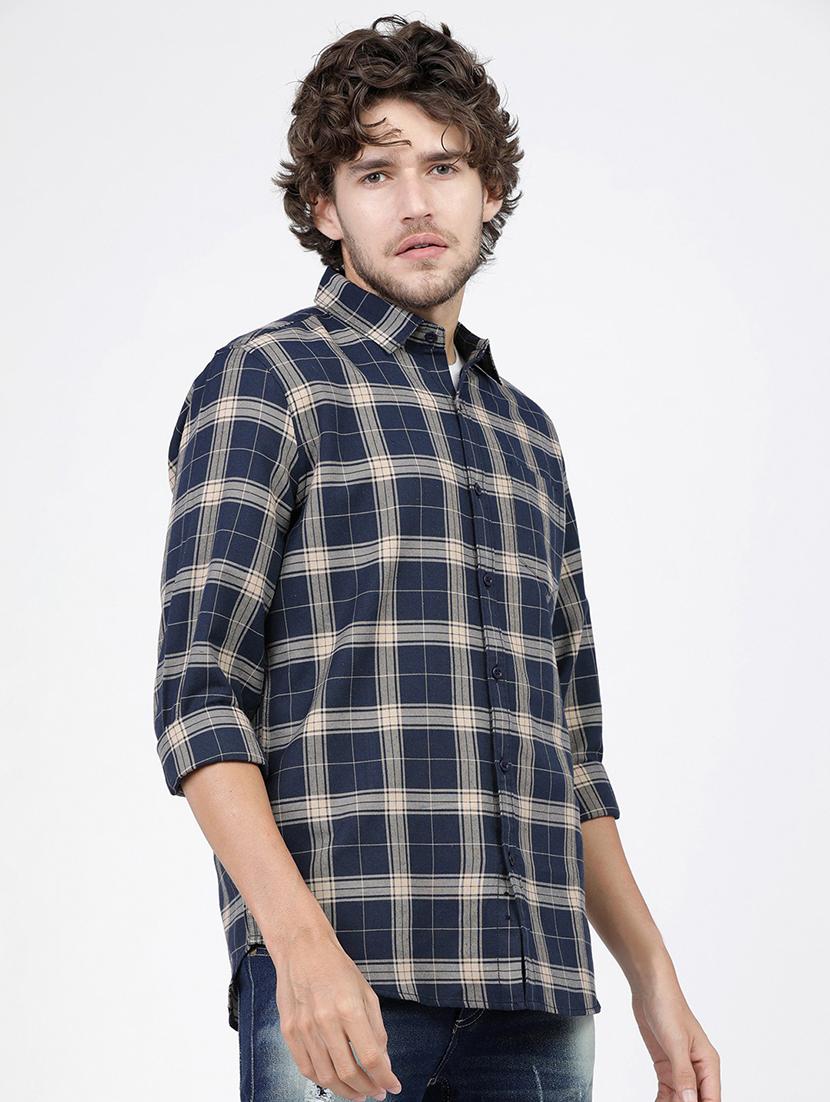 men checkered casual wear shirt - 21487848 - Standard Image - 1