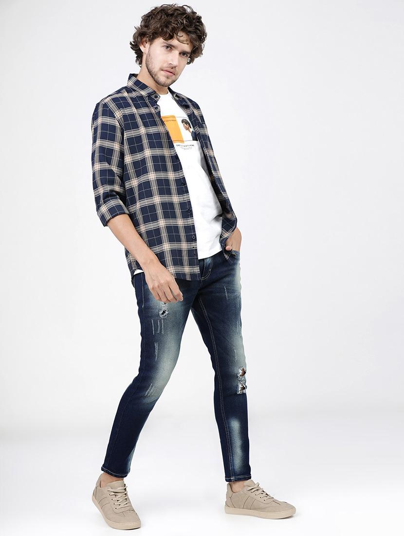 men checkered casual wear shirt - 21487848 - Standard Image - 4
