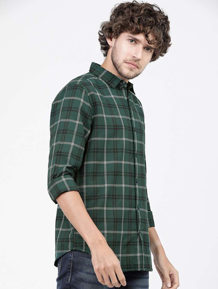 men checkered casual wear shirt - 21487856 -  Standard Image - 1
