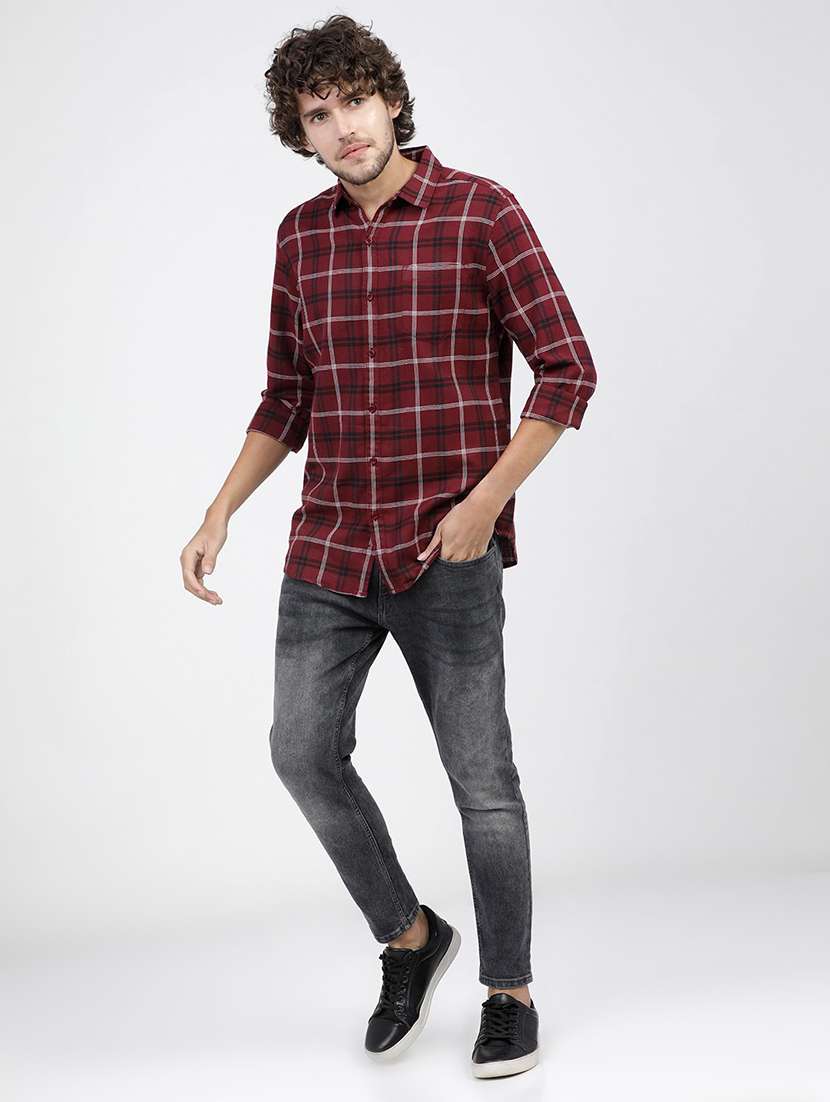 men checkered casual wear shirt - 21487858 -  Standard Image - 4