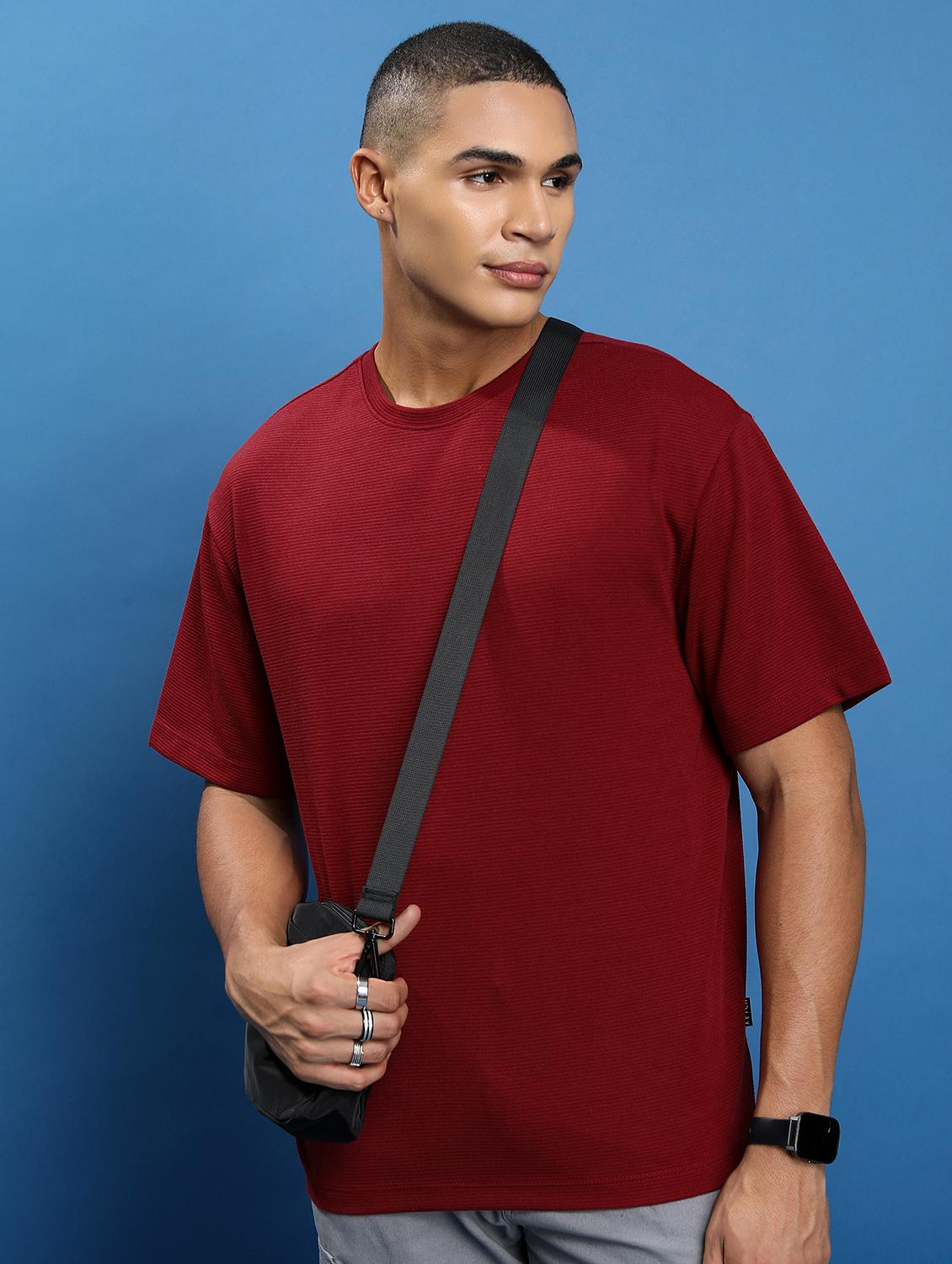 men round neck plain t-shirt