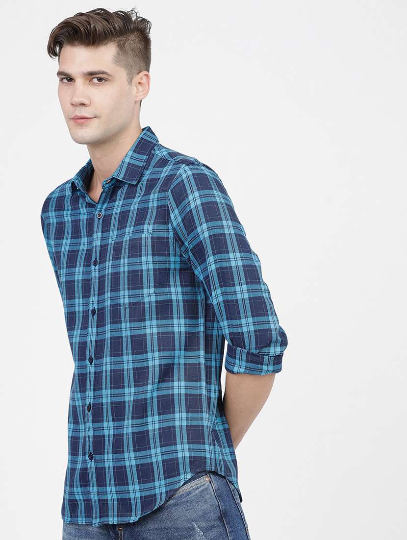 men checkered casual wear shirt - 21487891 -  Standard Image - 1