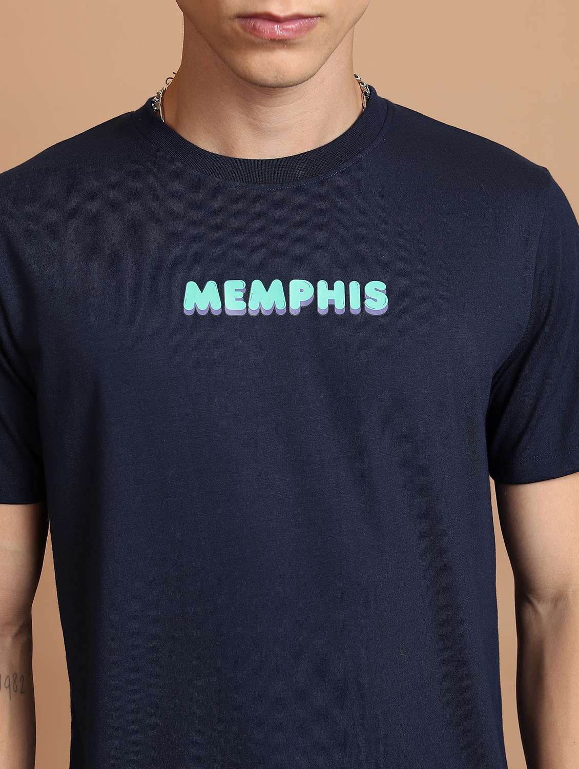 men round neck front & back print t-shirt - 21487901 -  Standard Image - 4