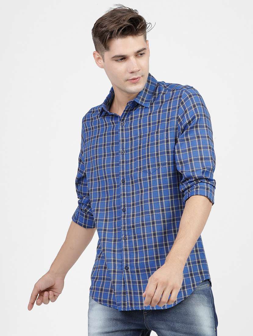 men checkered casual wear shirt - 21487909 -  Standard Image - 1