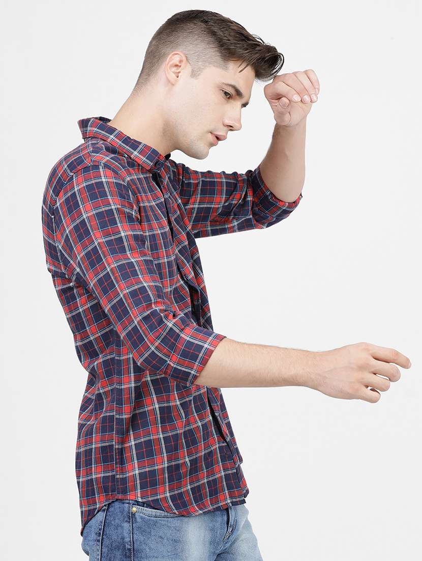 men checkered casual wear shirt - 21487911 -  Standard Image - 1