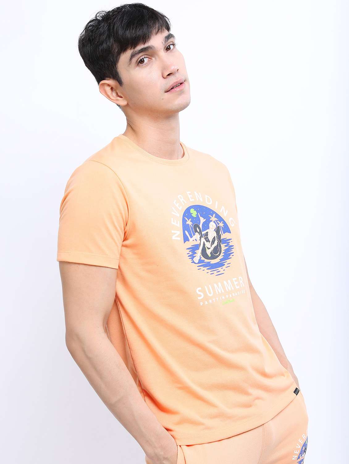 men short sleeved front printed t-shirt - 21488035 -  Standard Image - 1