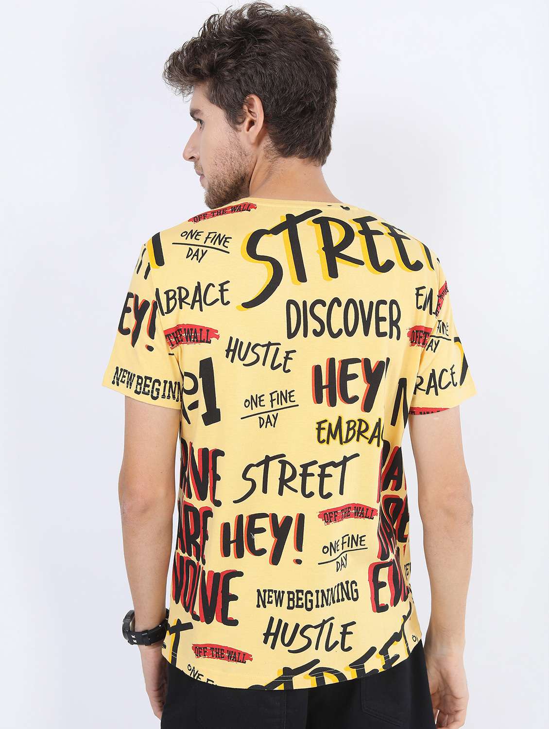 men short sleeved typographic printed t-shirt - 21488039 -  Standard Image - 1