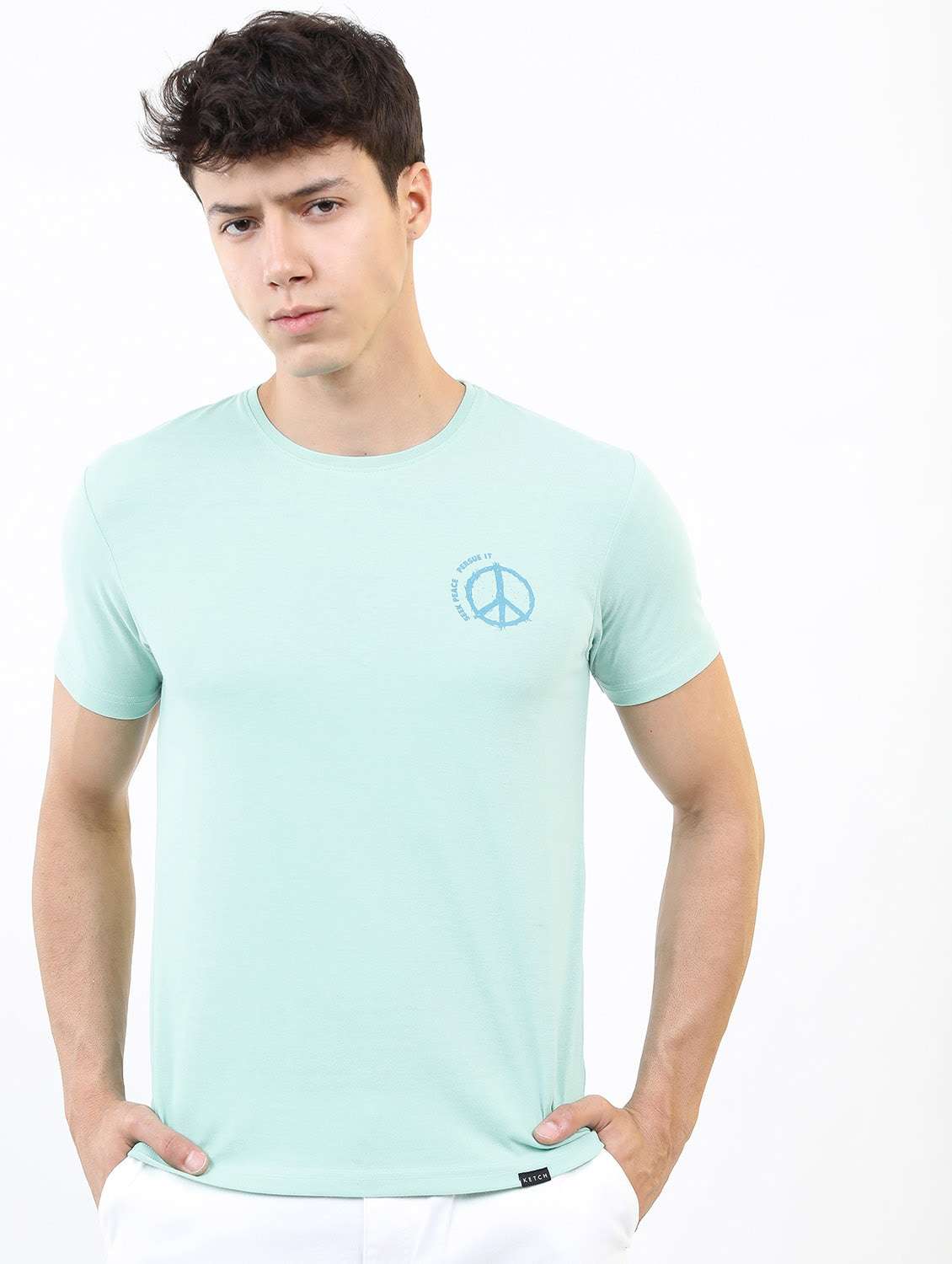 men short sleeved back printed t-shirt - 21488046 -  Standard Image - 1