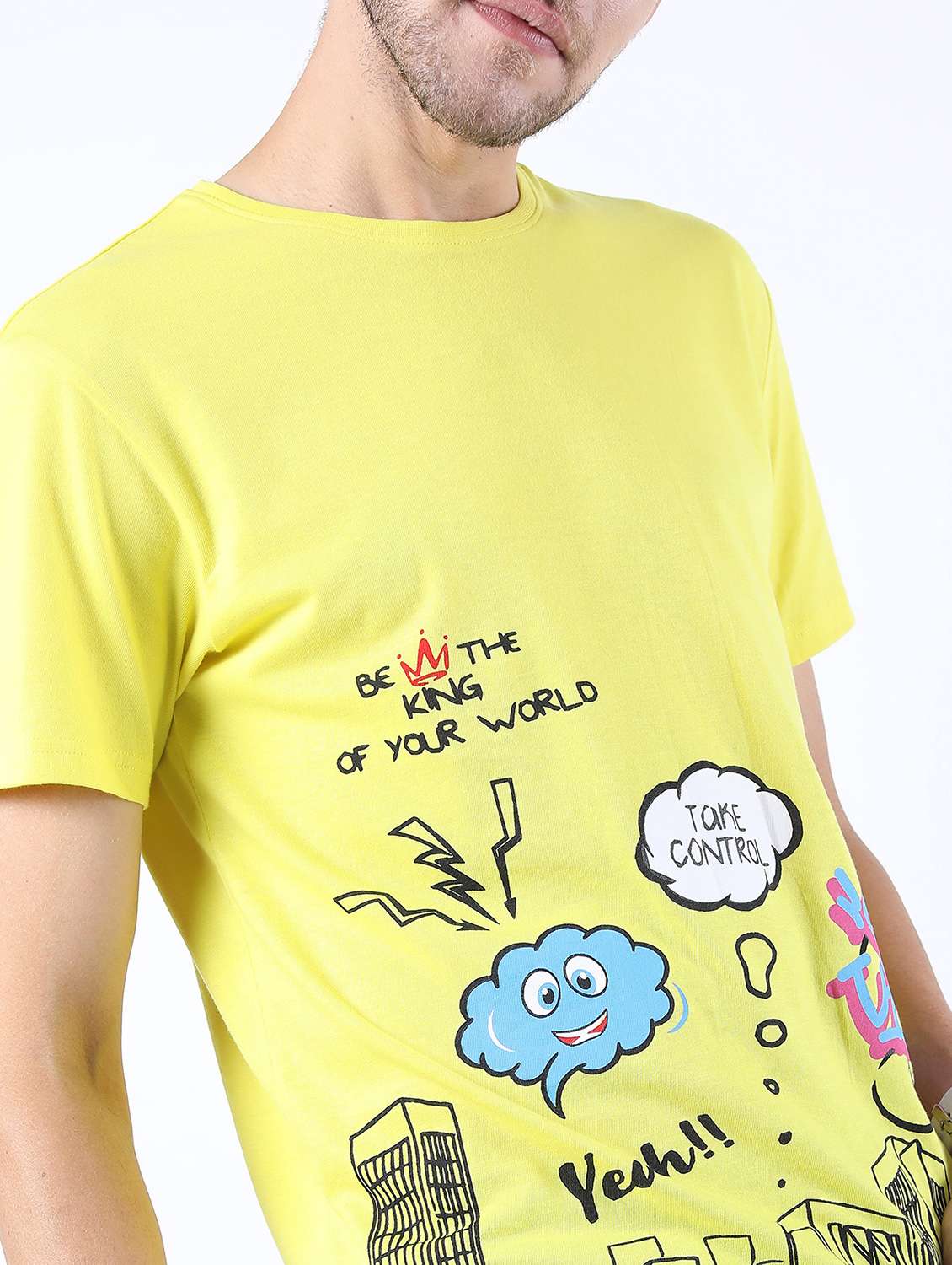 men short sleeved front print t-shirt - 21488048 -  Standard Image - 4