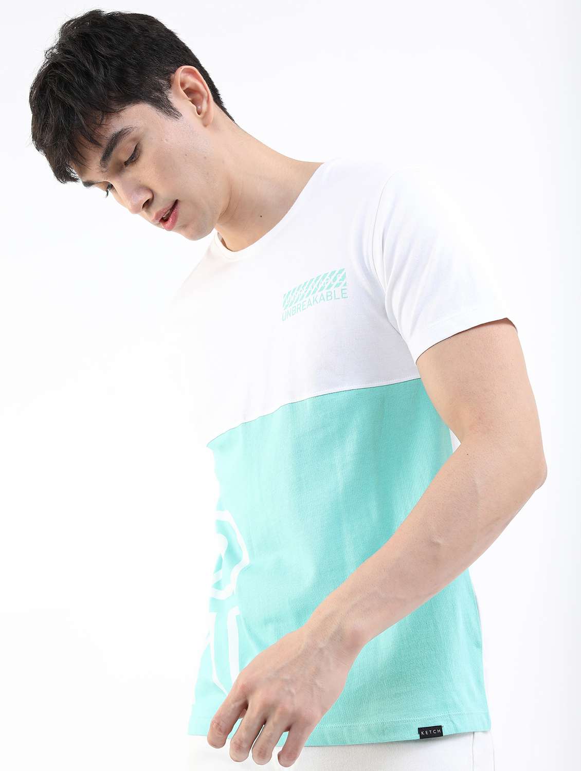 men short sleeve color block t-shirt - 21488060 -  Standard Image - 1