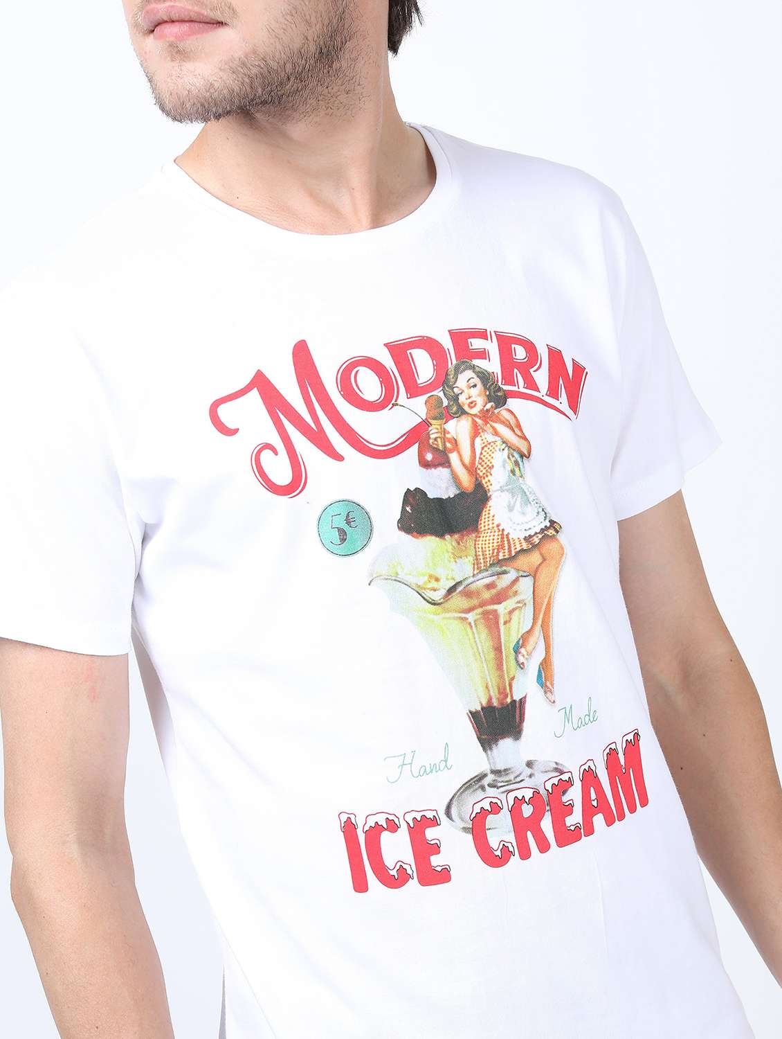 men short sleeve front print t-shirt - 21488062 -  Standard Image - 4