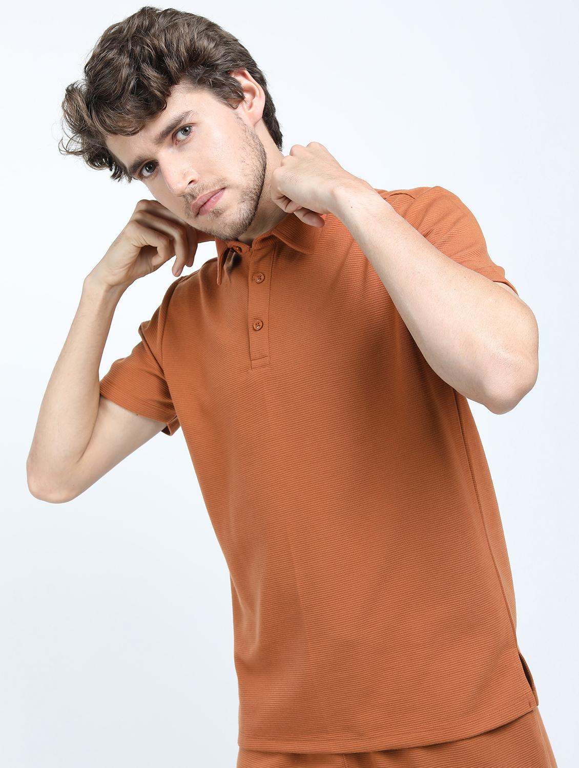men solid short sleeve regular fit polo t-shirt - 21488101 - Standard Image - 1