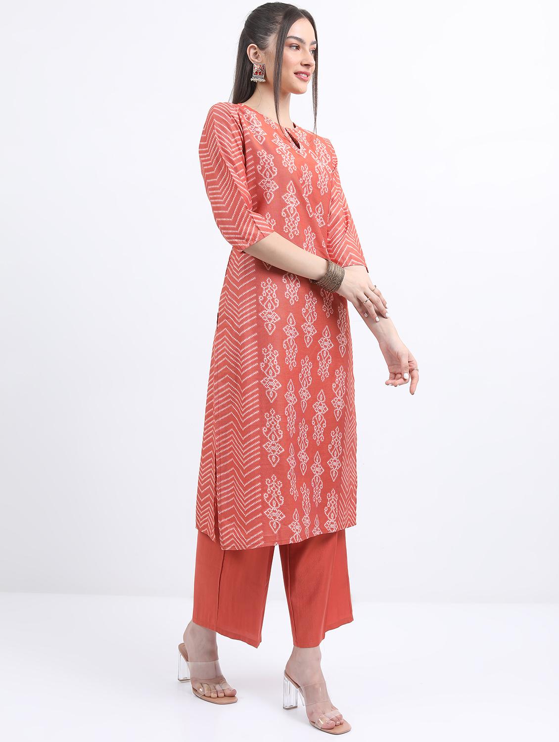 women printed kurta palazzo set with dupatta - 21488186 - Standard Image - 1