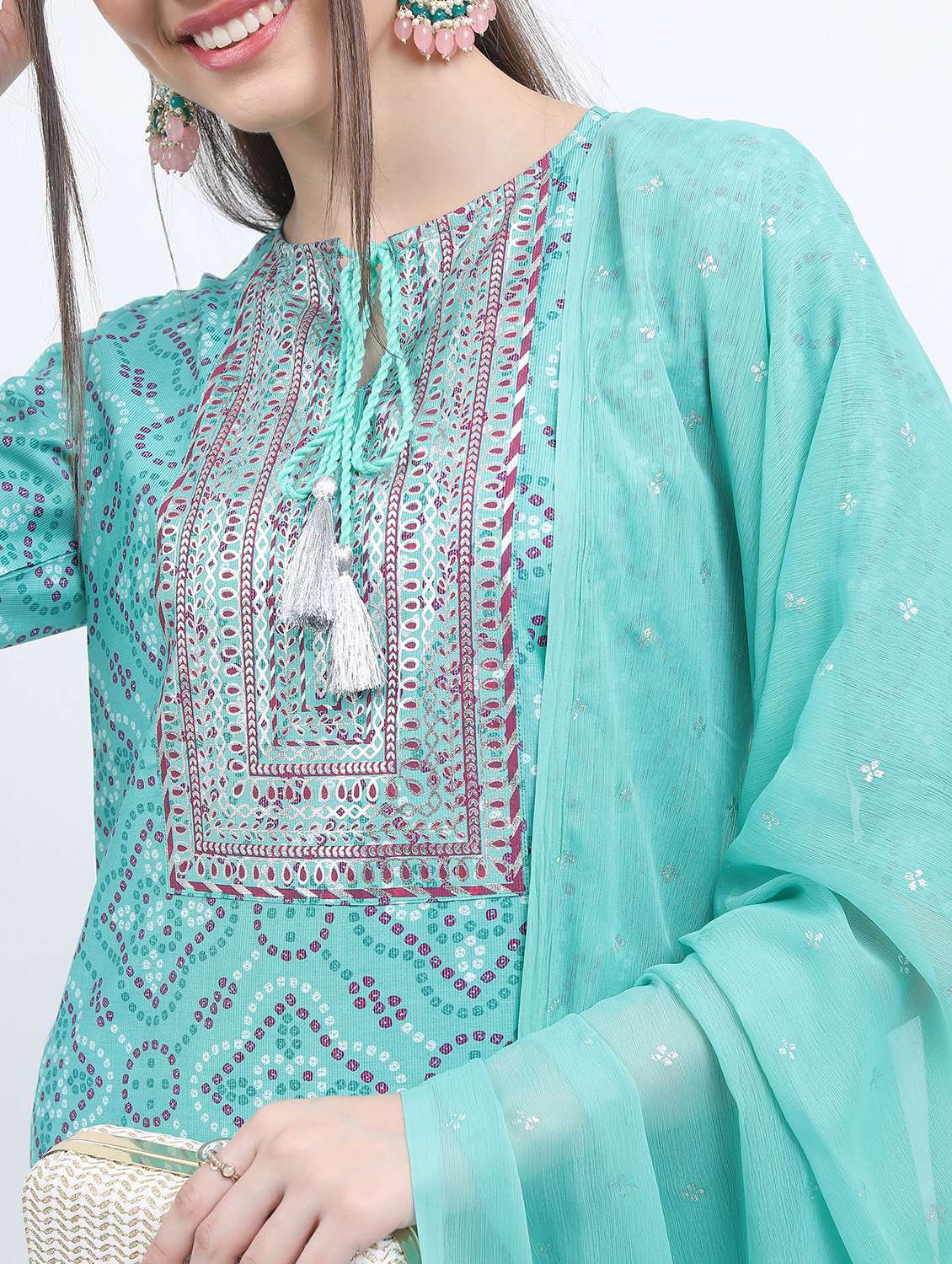 women printed kurta pant set with dupatta - 21488195 - Standard Image - 4