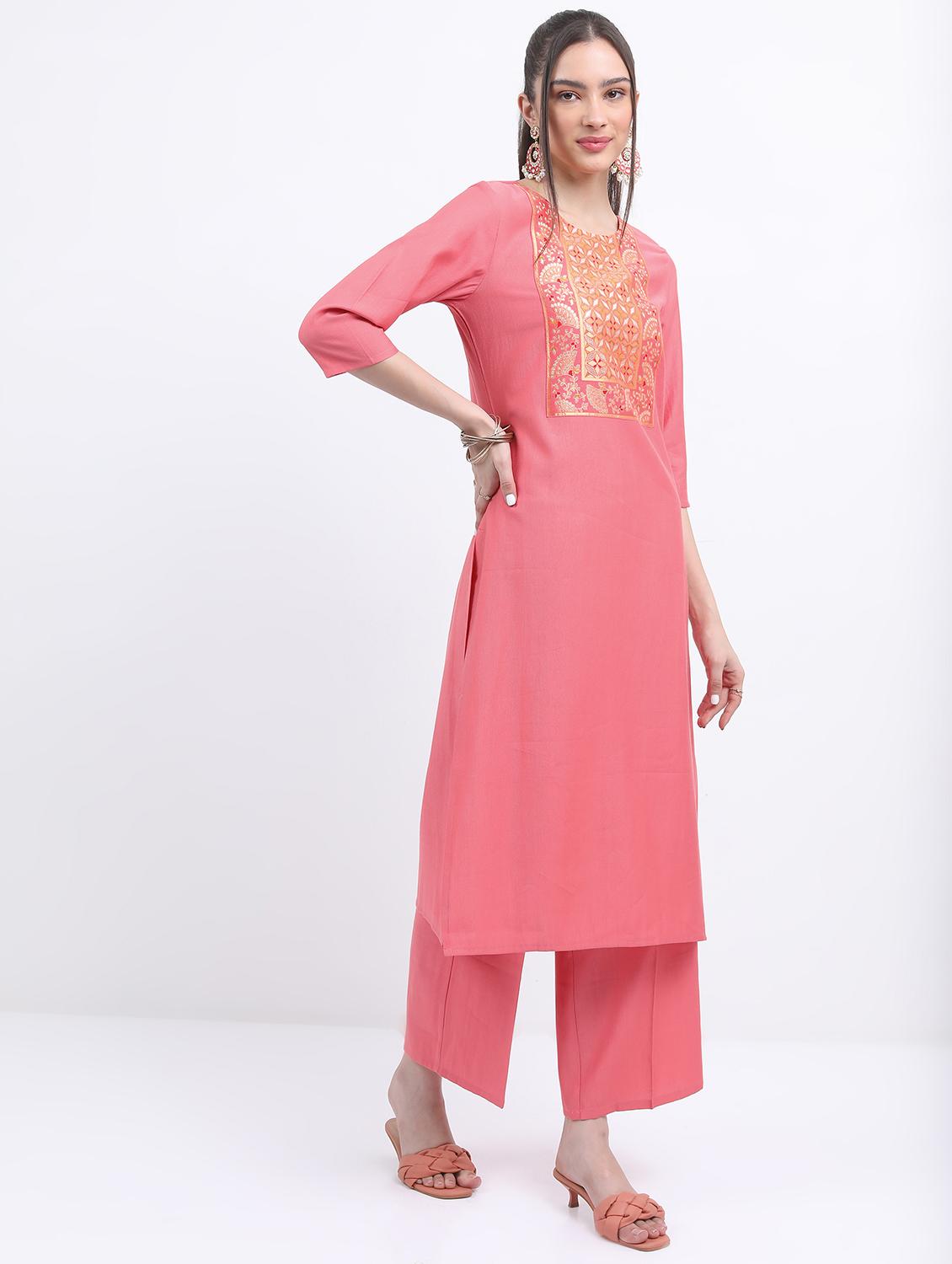 women self design kurta palazzo set with dupatta - 21488221 - Standard Image - 1