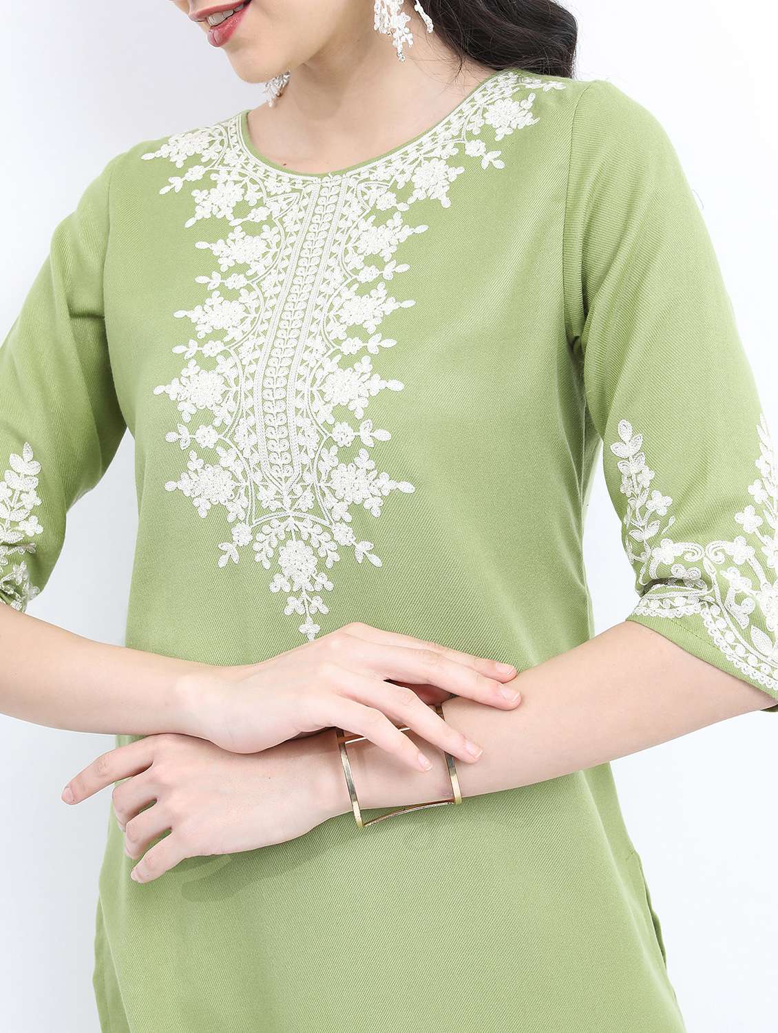 women green kurta pant set - 21488239 -  Standard Image - 4