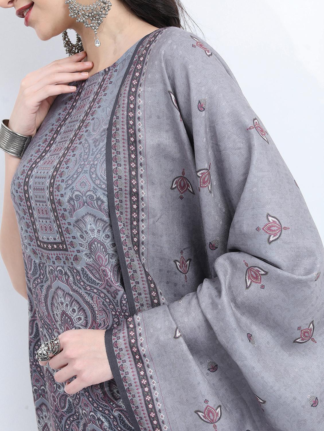 women grey kurta pant set with dupatta - 21488257 - Standard Image - 4