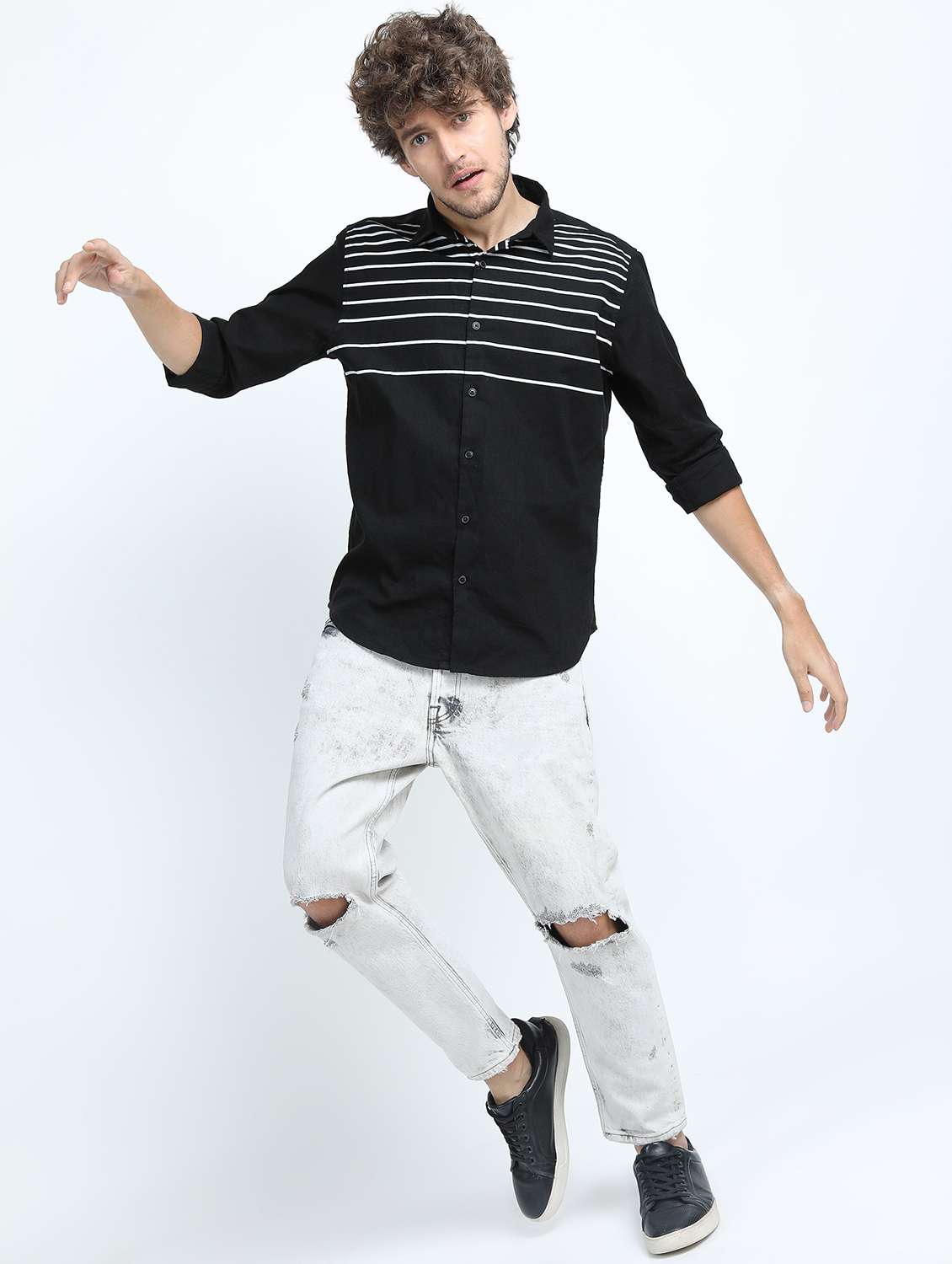 men striped casual shirt - 21488513 - Standard Image - 4