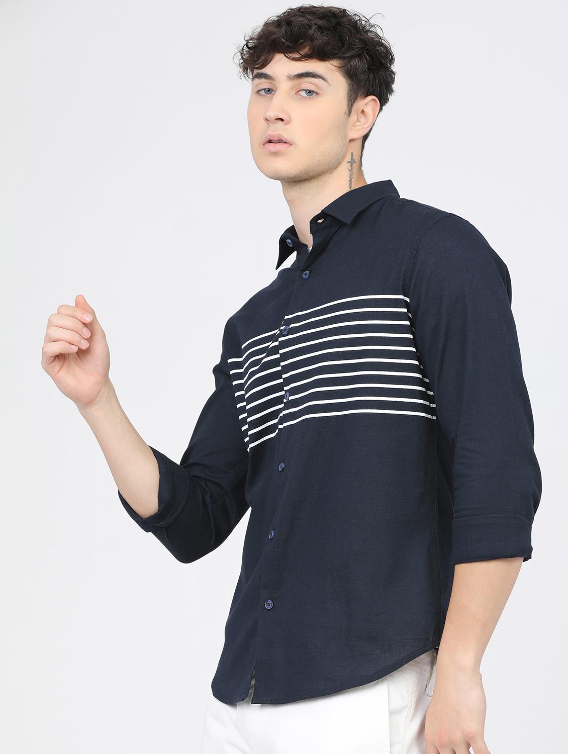 men striped casual shirt - 21488514 -  Standard Image - 1