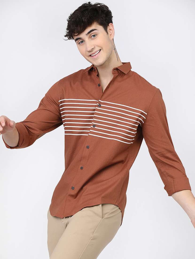 men striped casual shirt - 21488515 -  Standard Image - 1