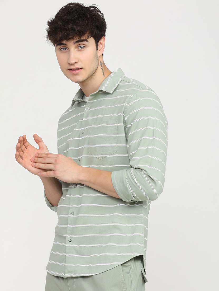 men striped casual shirt - 21488520 -  Standard Image - 1