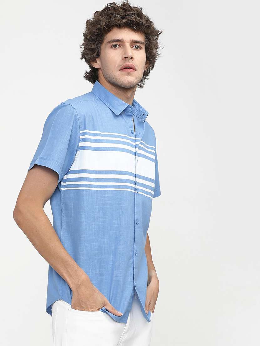men striped casual shirt - 21488531 -  Standard Image - 1