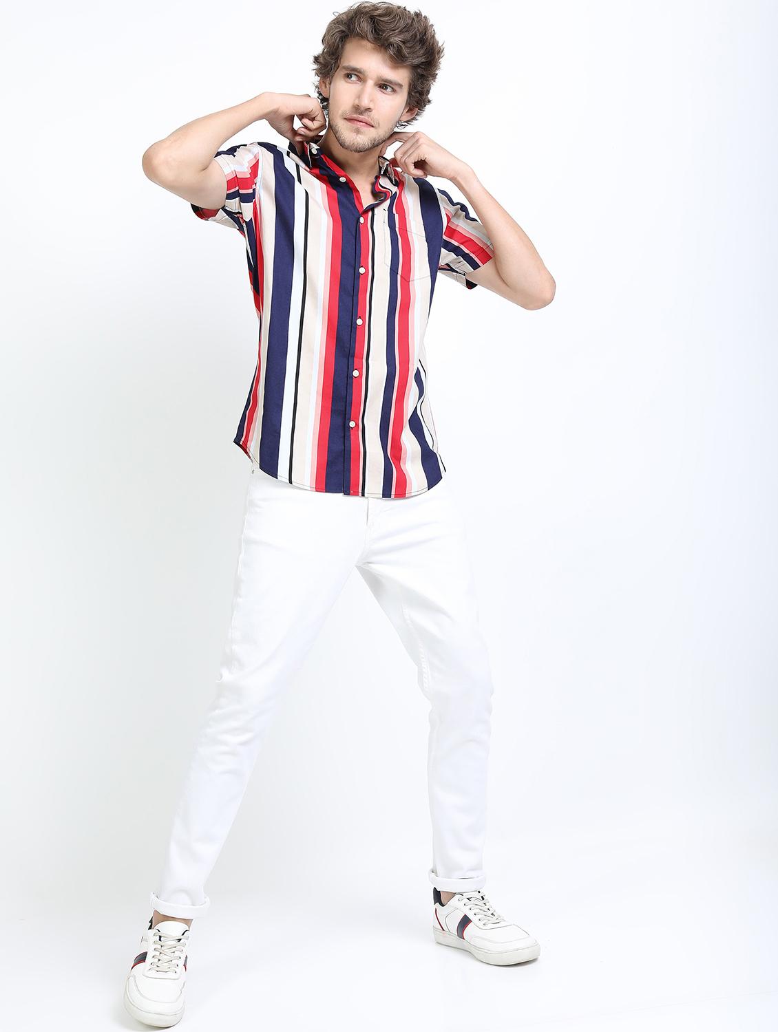 men striped casual shirt - 21488545 - Standard Image - 4