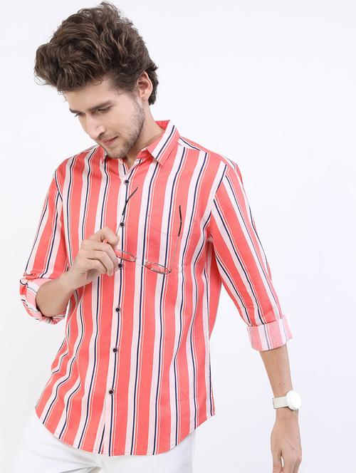 men striped casual shirt - 21488554 - Standard Image - 0