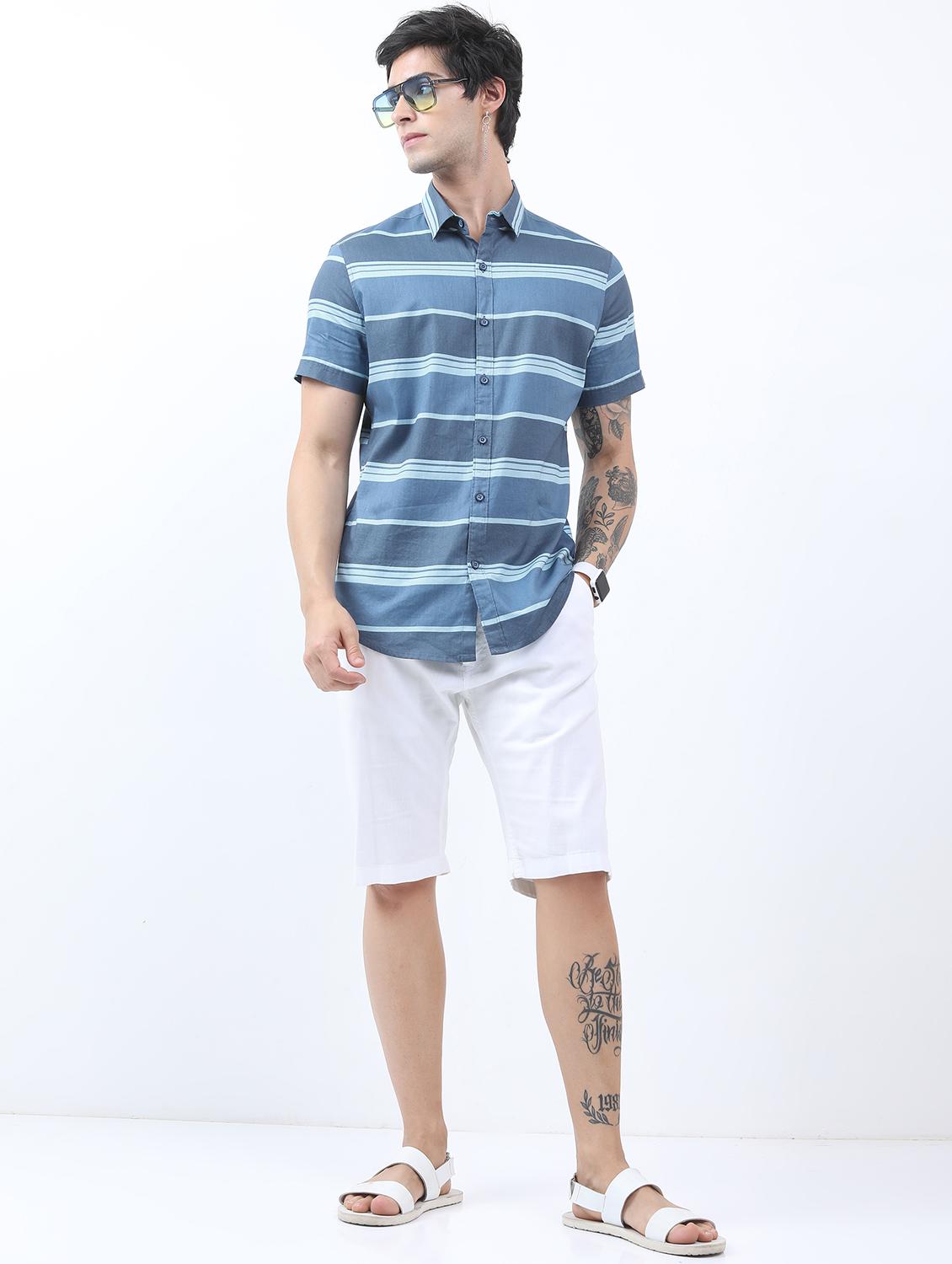 men striped casual shirt - 21488567 - Standard Image - 4