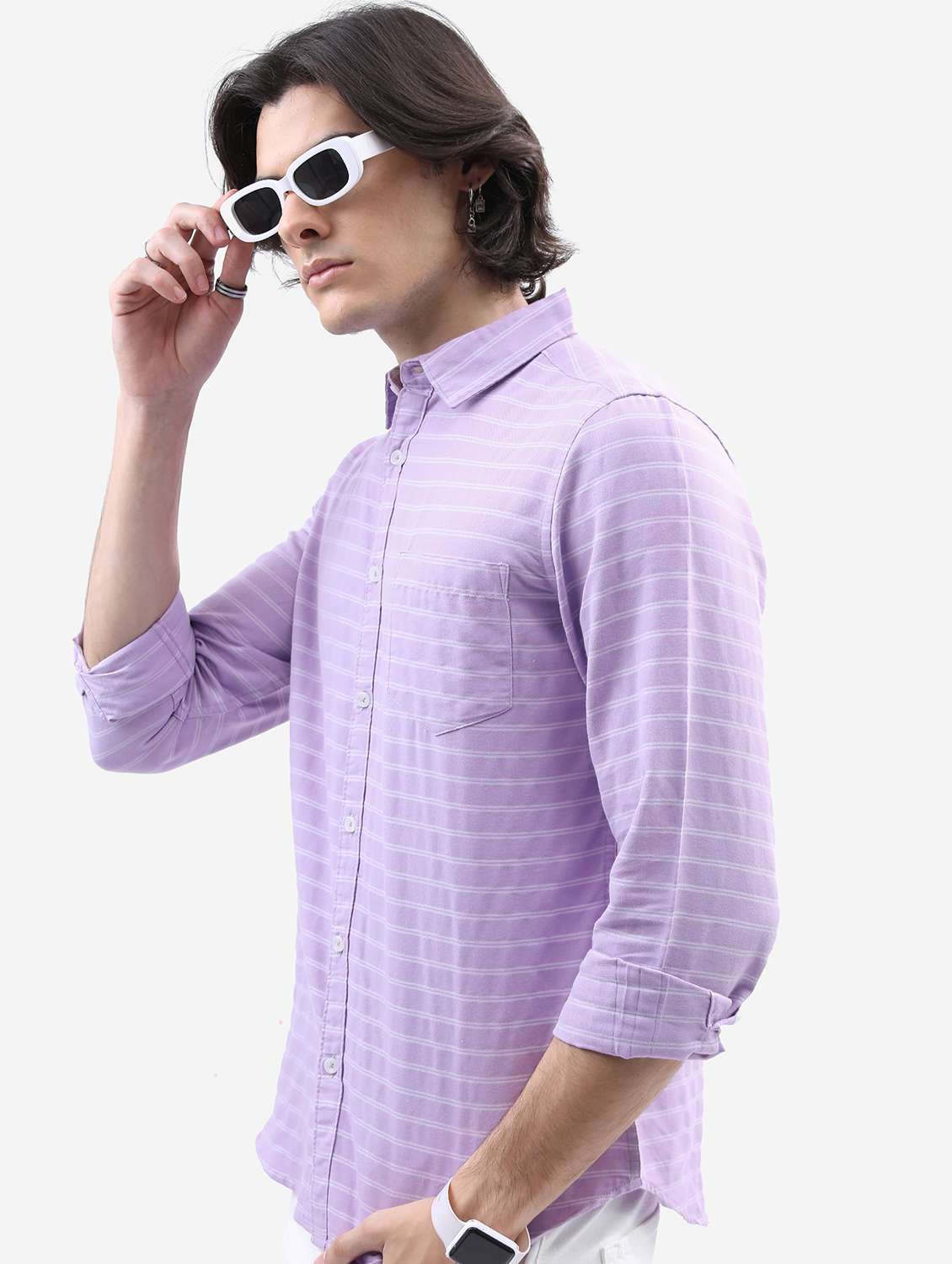men striped casual shirt - 21488570 -  Standard Image - 1